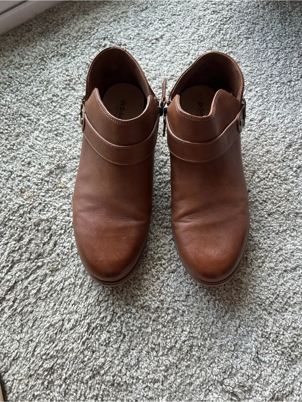 Brown Women’s Booties Dr Scholls EUC